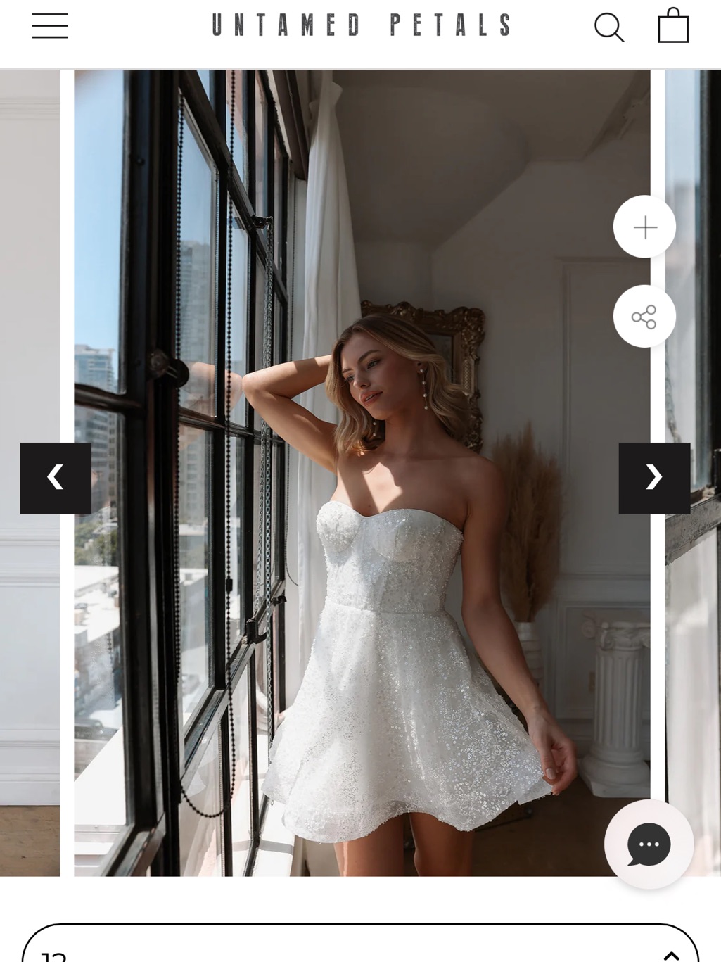Untamed Petals White Strapless Sparkle Mini Dress